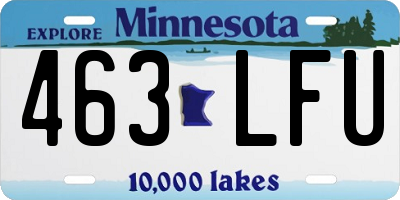 MN license plate 463LFU