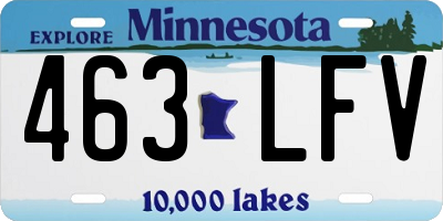 MN license plate 463LFV