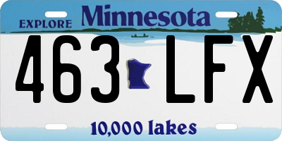 MN license plate 463LFX