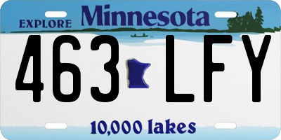 MN license plate 463LFY