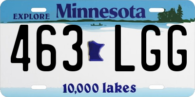 MN license plate 463LGG
