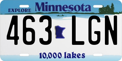MN license plate 463LGN