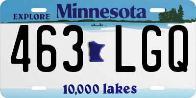 MN license plate 463LGQ