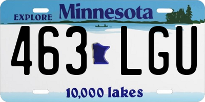 MN license plate 463LGU
