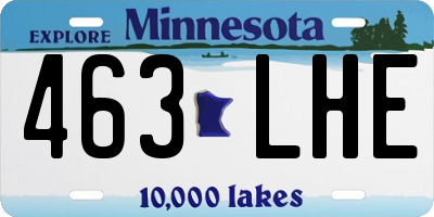 MN license plate 463LHE