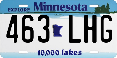 MN license plate 463LHG