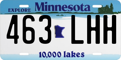 MN license plate 463LHH