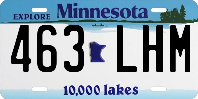 MN license plate 463LHM