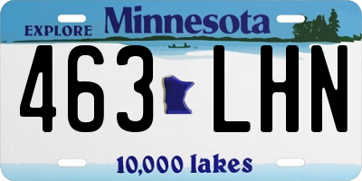 MN license plate 463LHN