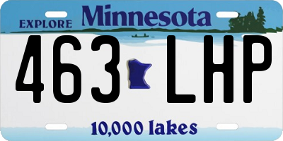 MN license plate 463LHP