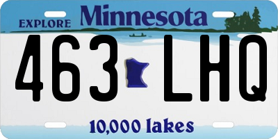 MN license plate 463LHQ