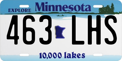 MN license plate 463LHS