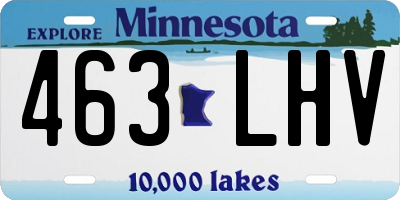 MN license plate 463LHV
