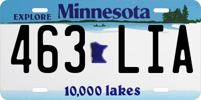 MN license plate 463LIA