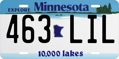 MN license plate 463LIL