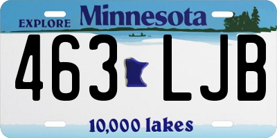 MN license plate 463LJB