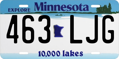 MN license plate 463LJG