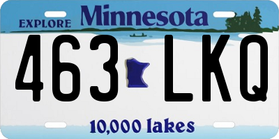 MN license plate 463LKQ