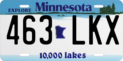 MN license plate 463LKX