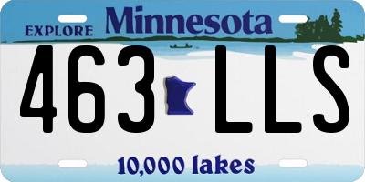MN license plate 463LLS