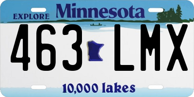 MN license plate 463LMX