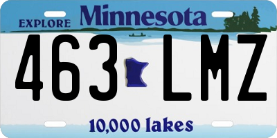 MN license plate 463LMZ