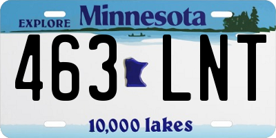 MN license plate 463LNT