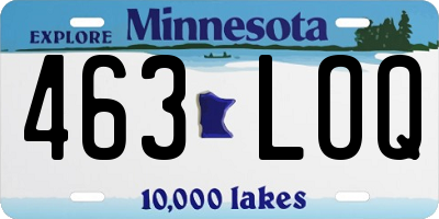 MN license plate 463LOQ