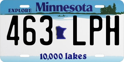 MN license plate 463LPH
