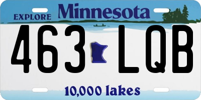 MN license plate 463LQB
