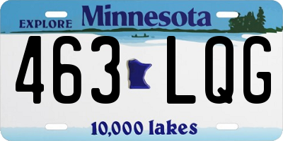 MN license plate 463LQG