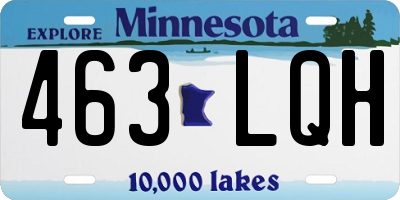 MN license plate 463LQH