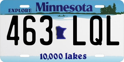 MN license plate 463LQL