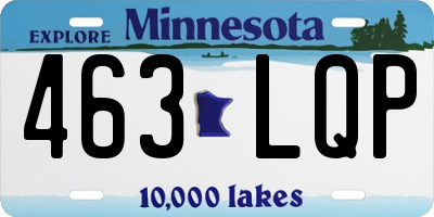 MN license plate 463LQP