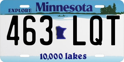 MN license plate 463LQT