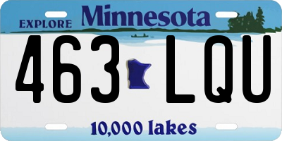 MN license plate 463LQU