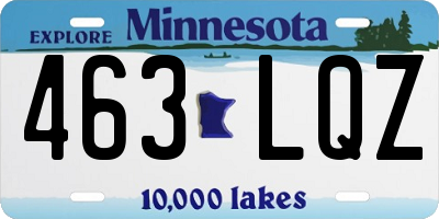 MN license plate 463LQZ