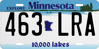 MN license plate 463LRA
