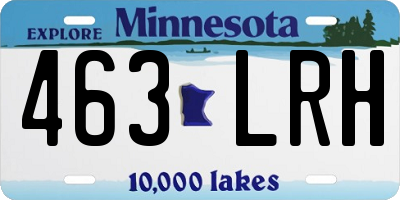 MN license plate 463LRH