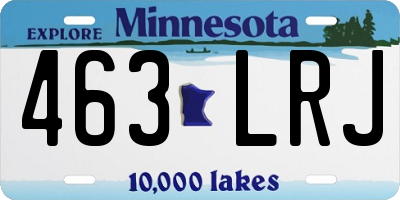MN license plate 463LRJ