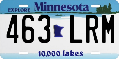 MN license plate 463LRM