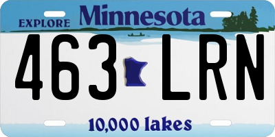 MN license plate 463LRN