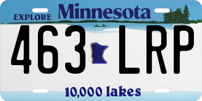 MN license plate 463LRP