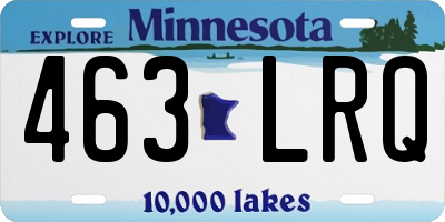 MN license plate 463LRQ