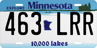 MN license plate 463LRR