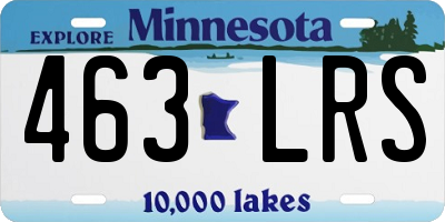 MN license plate 463LRS