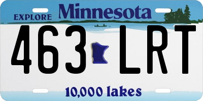 MN license plate 463LRT