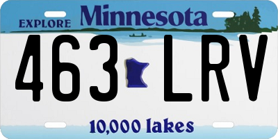 MN license plate 463LRV