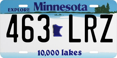 MN license plate 463LRZ
