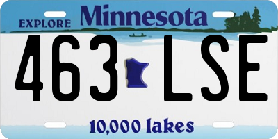 MN license plate 463LSE
